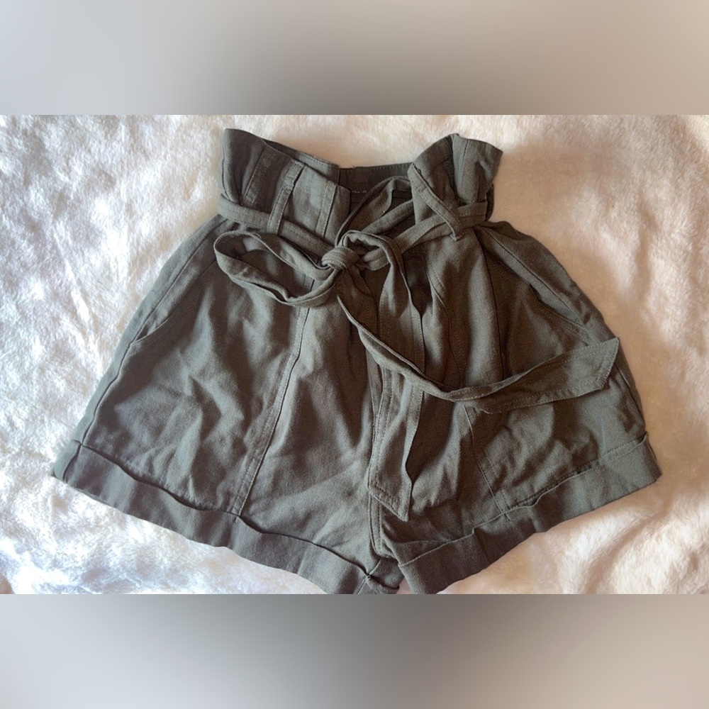 Olive cargo shorts